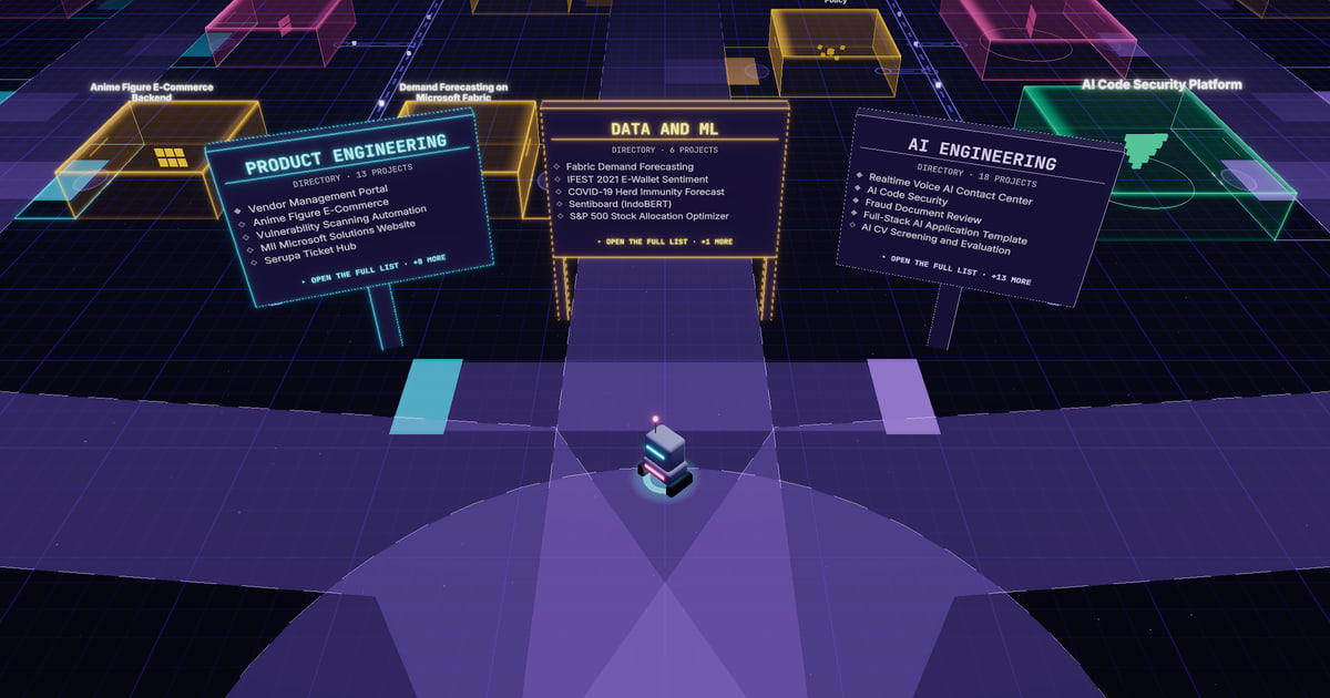 The Labs floor of ShinyQ HQ, a playable 3D neon tower